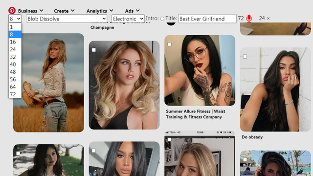 Click the Count dropdown for other image group sizes